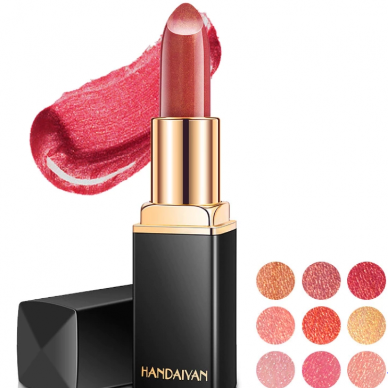 Son Môi Ánh Nhũ Chống Nước Thay Đổi Màu Sắc Theo Nhiệt Độ